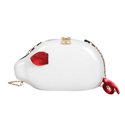 Girls Cartoon Pig Shoulder Messenger Bags Women PVC Crossbody Handbags