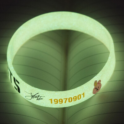 KPOP BTS Bangtan Boys Luminous Silicone Bracelet Cartoon Image Print Bracelet Unisex Hot Gift for Fans
KPOP BTS Bangtan Boys Luminous Silicone Bracelet Cartoon Image Print Bracelet Unisex Hot Gift for Fans