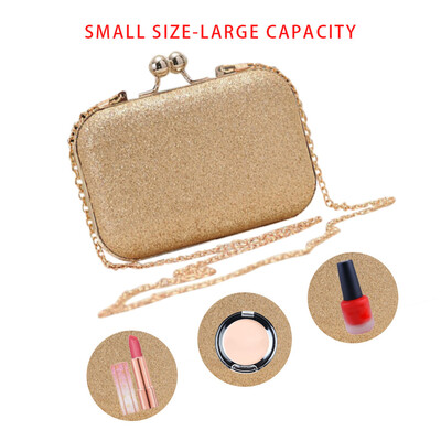 Tailored LadiesFashion Ball Round Head Mini Sequins Dinner Chain Bag