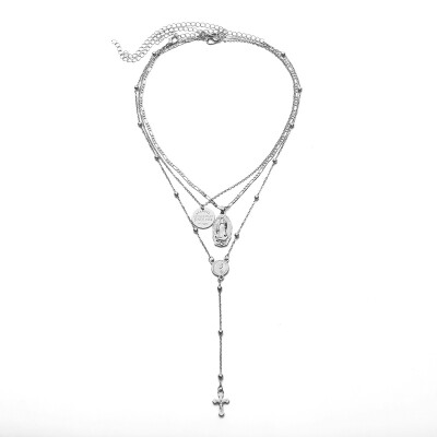 Brand Coins Cross Long Necklaces Chain Choker layers Jesus Virgin Mary Pendants Necklaces for women Alloy Pattern Mujer Bijoux
Brand Coins Cross Long Necklaces Chain Choker layers Jesus Virgin Mary Pendants Necklaces for women Alloy Pattern Mujer Bijoux