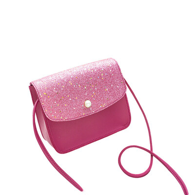 Fashion Women Shoulder Bag Stars Sequins Faux Leather Messenger Crossbody Pouch