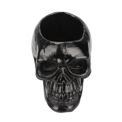 Black Skull Office Stationery Storage Pen Holder Desktop Supplies Organizer