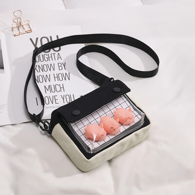 On the new small bag canvas bag woman single shoulder bag transparent oblique satchel college students feel the old girl ins style
On the new small bag canvas bag woman single shoulder bag transparent oblique satchel college students feel the old girl ins style