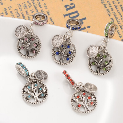 Ring with Tree Alloy Rhinestone European Dangle Beads Large Hole Pendants Mixed Color 30mm Hole 5mm
Ring with Tree Alloy Rhinestone European Dangle Beads Large Hole Pendants Mixed Color 30mm Hole 5mm