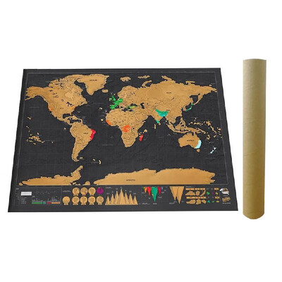 Scratch Off World Travel Map Poster Copper Foil Wall Sticker Personalized Journal Log Small size with Cylinder Packing
Scratch Off World Travel Map Poster Copper Foil Wall Sticker Personalized Journal Log Small size with Cylinder Packing