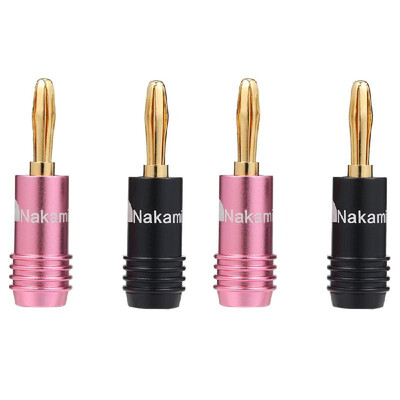 Banana Plugs Black & Pink Jack 24K Gold-Plated Connectors Amplifier Plug for Speaker Connector Wires
Banana Plugs Black & Pink Jack 24K Gold-Plated Connectors Amplifier Plug for Speaker Connector Wires