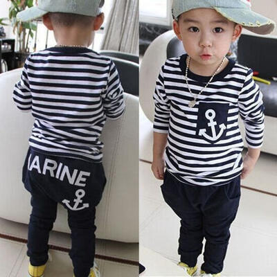 2pcs Toddler Kids Baby Boy Navy Stripped T-shirt Long Pants Trousers Outfits Clothing Set
2pcs Toddler Kids Baby Boy Navy Stripped T-shirt Long Pants Trousers Outfits Clothing Set