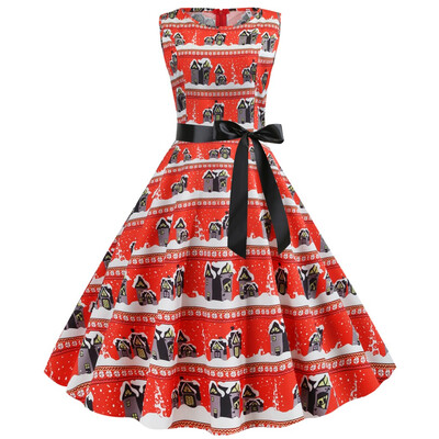 Tailored Womens Vintage Christmas Printed Dress Ladies Sleeveless Dress Xmas Dress
Tailored Womens Vintage Christmas Printed Dress Ladies Sleeveless Dress Xmas Dress