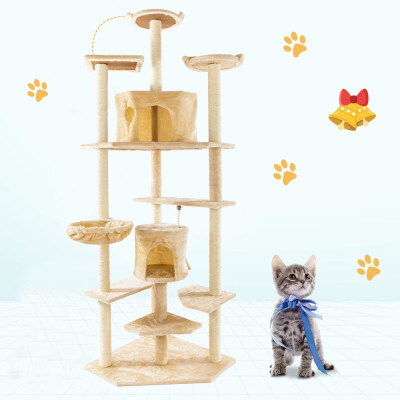 80" Cat Tree Tower Condo Scratcher Cat Climb Trees Kitten Pet House Hammock Play
80" Cat Tree Tower Condo Scratcher Cat Climb Trees Kitten Pet House Hammock Play
