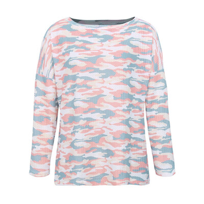 Women Wild T-Shirt Round Neck Collar Loose Camouflage Printed Long-Sleeved Casual Tops
Women Wild T-Shirt Round Neck Collar Loose Camouflage Printed Long-Sleeved Casual Tops