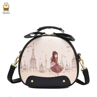 Japan&South Korea cute girls messenger bag leisure new round bag printed cartoon shoulder bag portable tide
Japan&South Korea cute girls messenger bag leisure new round bag printed cartoon shoulder bag portable tide