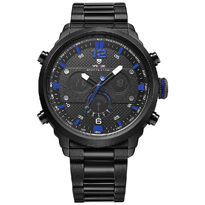 WEIDE WH6303 Quartz Digital Electronic Watch Three Sub-Dials Dual Time Week Time Display 3ATM Waterproof Timer Business Men Fashio
WEIDE WH6303 Quartz Digital Electronic Watch Three Sub-Dials Dual Time Week Time Display 3ATM Waterproof Timer Business Men Fashio