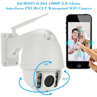 KKmoon® 4" H264 HD 1080P 28-12mm Auto-focus PTZ Wireless WiFi IP Camera Security CCTV Camera Home Surveillance
KKmoon® 4" H264 HD 1080P 28-12mm Auto-focus PTZ Wireless WiFi IP Camera Security CCTV Camera Home Surveillance