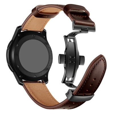 〖Follure〗Black Butterfly buckle Leather Wrist Watch Strap Band For Samsung Gear S3 22mm
〖Follure〗Black Butterfly buckle Leather Wrist Watch Strap Band For Samsung Gear S3 22mm