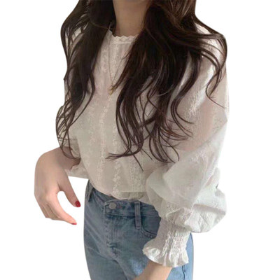 Sweet Women Chiffon Round Neck Summer Solid Color Lace Long-sleeved Puff Sleeve Lace Bottoming Blouse Casual Tops
Sweet Women Chiffon Round Neck Summer Solid Color Lace Long-sleeved Puff Sleeve Lace Bottoming Blouse Casual Tops