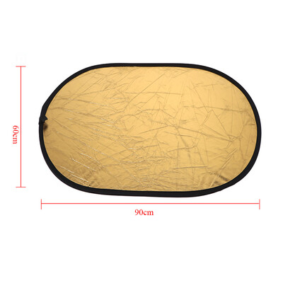236 354"60 90cm Handhold Multi Collapsible Portable Ellipse Light Reflector for Photography 2in1 Gold&Silver
236 354"60 90cm Handhold Multi Collapsible Portable Ellipse Light Reflector for Photography 2in1 Gold&Silver