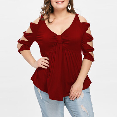 Roseonmyhand Fashion Womens Plus Size Bowknot Cut Hollow Out Empire Waist V-Neck T-shirt Tops
Roseonmyhand Fashion Womens Plus Size Bowknot Cut Hollow Out Empire Waist V-Neck T-shirt Tops