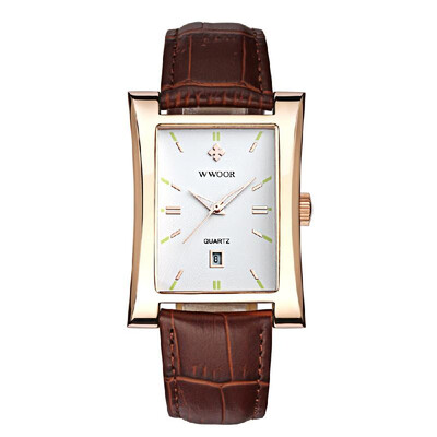 WWOOR Eye-catching Rectangle Dial Quartz Watch Business Waterproof Leather Band Calendar Wrist Watch
WWOOR Eye-catching Rectangle Dial Quartz Watch Business Waterproof Leather Band Calendar Wrist Watch