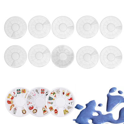 Greensen 10pcs Nail Art Decoration Beads Rhinestones Storage Container 12 Grids Empty Wheel Box
Greensen 10pcs Nail Art Decoration Beads Rhinestones Storage Container 12 Grids Empty Wheel Box