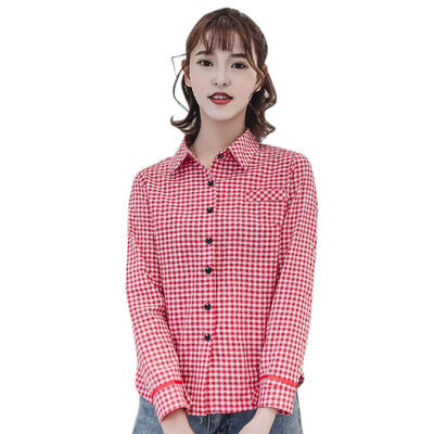 Women Summer Cotton Blouses Tops OL Blouses Shirts Ladies Plaid Print Blouse Femme Long Sleeve Blusas
Women Summer Cotton Blouses Tops OL Blouses Shirts Ladies Plaid Print Blouse Femme Long Sleeve Blusas
