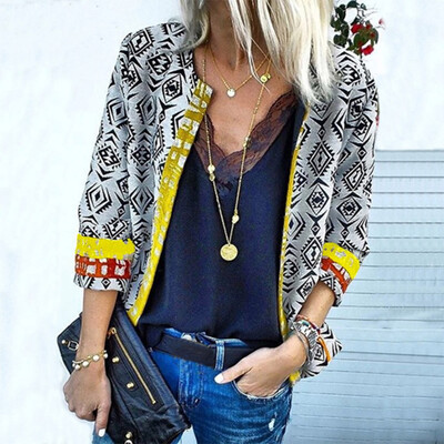 Toponeto Fashion Women Elegant Three Quarter Sleeve Vintage Printed Jacket Casual Outwear
Toponeto Fashion Women Elegant Three Quarter Sleeve Vintage Printed Jacket Casual Outwear