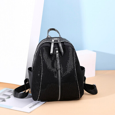 Tailored Fashion Ladies Sequin Shoulder Bag Female Shoulder Diagonal Cross Bag Backpack