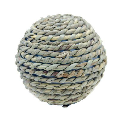 Natural Straw Ball Pets Parrot Bite Teeth Cleaning Toys for Small Rodents
