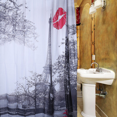 Waterproof Polyester Shower Curtain Cityscape Grey Paris Eiffel Tower Red Lip Pattern with 12 Plastic Hooks
Waterproof Polyester Shower Curtain Cityscape Grey Paris Eiffel Tower Red Lip Pattern with 12 Plastic Hooks