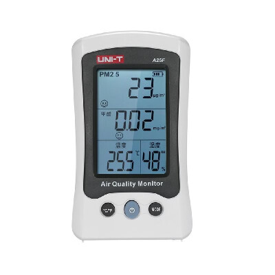 UNI-T A25F 4-in-1 HCHO PM25 Tester Formaldehyde Haze Dust Tester Meter Temperature&Humidity Meter PM25 Air Quality Monitor R
UNI-T A25F 4-in-1 HCHO PM25 Tester Formaldehyde Haze Dust Tester Meter Temperature&Humidity Meter PM25 Air Quality Monitor R