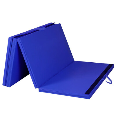 4 x 8 x 2" Folding Panel Exercise Gymnastics Mat-Blue 
4 x 8 x 2" Folding Panel Exercise Gymnastics Mat-Blue