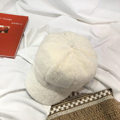 Hat Female Autumn&Winter Thickened Warm Octagonal Cap Korean Edition Lovely Lamb Flannel Beret Student Simple Duck Tongue Cap
Hat Female Autumn&Winter Thickened Warm Octagonal Cap Korean Edition Lovely Lamb Flannel Beret Student Simple Duck Tongue Cap