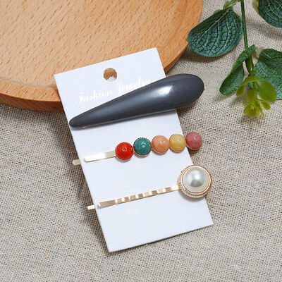 Pearl Hair Clip Hair Clip Three-piece Geometric Nail Shape Word Clip Side Clip Candy Color Pearl Hair Clip Accessories
Pearl Hair Clip Hair Clip Three-piece Geometric Nail Shape Word Clip Side Clip Candy Color Pearl Hair Clip Accessories