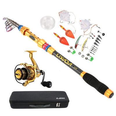 Lixada Portable Lure Rod Set Spinning Rod&Fishing Reel Combos Full Kit Telescopic Fishing Rod Pole with Reel Line Lures Hooks
Lixada Portable Lure Rod Set Spinning Rod&Fishing Reel Combos Full Kit Telescopic Fishing Rod Pole with Reel Line Lures Hooks