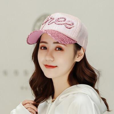 Korean version of female spring&autumn baseball cap letters sequins casual outdoor Cap young couples student visor male
Korean version of female spring&autumn baseball cap letters sequins casual outdoor Cap young couples student visor male