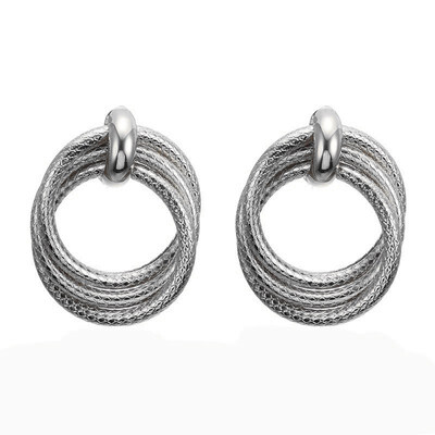 2019 Fashion Gold Metal Round Disc Statement Earrings for Women Bijoux Brincos Party Gift Big Circle Drop Dangle Earring