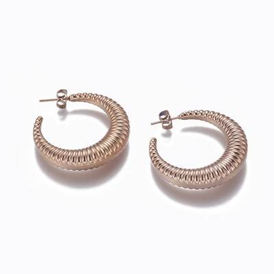 304 Stainless Steel Stud Earrings with Ear Nuts Rose Gold 38385mm in diameter Pin 09mm
304 Stainless Steel Stud Earrings with Ear Nuts Rose Gold 38385mm in diameter Pin 09mm