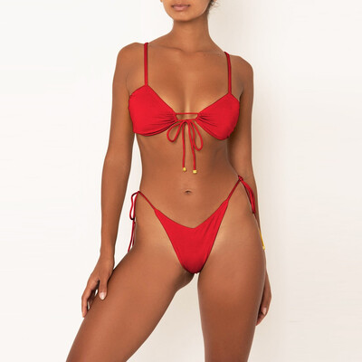 Saidsome Women Two Piece Swimsuit Strappy Bandge Solid Leopard Print Bikini Set Beachwear
Saidsome Women Two Piece Swimsuit Strappy Bandge Solid Leopard Print Bikini Set Beachwear