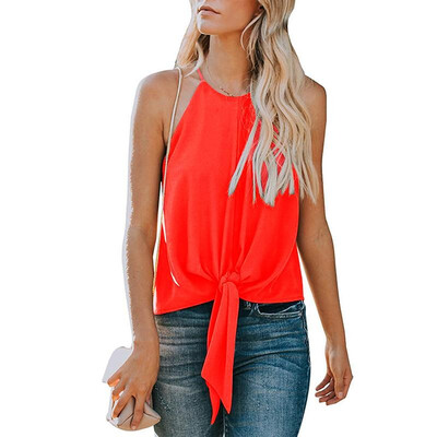 Summer Women Chiffon Tank Top Sleeveless Self-tie Bandage Casual Loose Solid T-shirt Sexy Hollow Out Tee Tops Vest Blouse
Summer Women Chiffon Tank Top Sleeveless Self-tie Bandage Casual Loose Solid T-shirt Sexy Hollow Out Tee Tops Vest Blouse