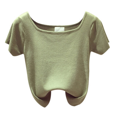 Women Solid Color Square Collar Summer Loose Short Sleeve Casual Simple Wild Silm T-Shirt 4 Color
Women Solid Color Square Collar Summer Loose Short Sleeve Casual Simple Wild Silm T-Shirt 4 Color