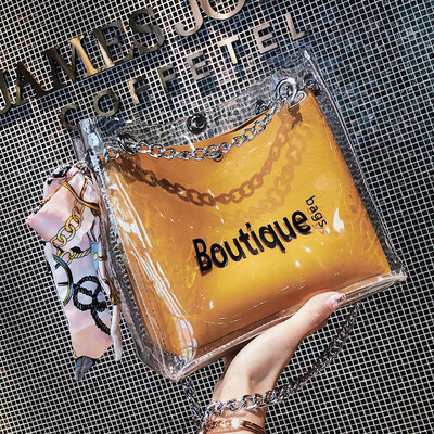 Womens 2019 new Chaohan version of the fashion jelly transparent bag single shoulder oblique span chain satchel bag
Womens 2019 new Chaohan version of the fashion jelly transparent bag single shoulder oblique span chain satchel bag