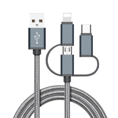 High Speed Nylon Braided Fast Charging 3 in 1 USB Charger Cable for iPhone Android Type C Smartphones
High Speed Nylon Braided Fast Charging 3 in 1 USB Charger Cable for iPhone Android Type C Smartphones