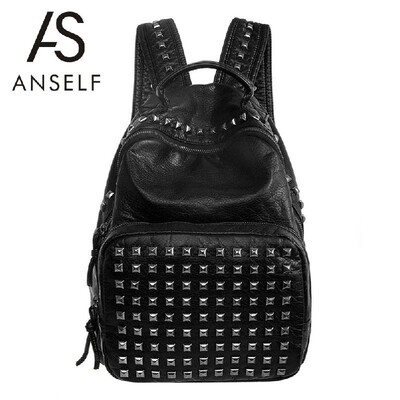 New Fashion Women Backpack Soft PU Rivets Zipper Grab Handle Top Pockets School Travel Bag BlackGrey
New Fashion Women Backpack Soft PU Rivets Zipper Grab Handle Top Pockets School Travel Bag BlackGrey