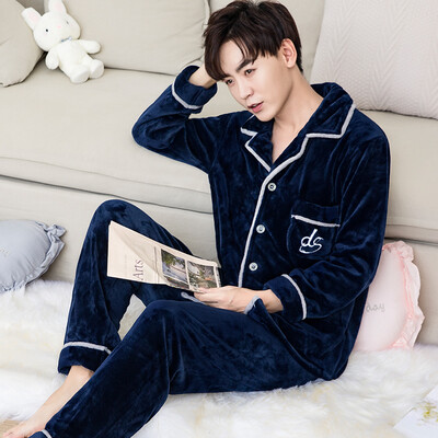 Dings grate pajamas men&women Korean version of autumn&winter models couples flannel thickening plus velvet long-sleeved men&women warm home service suit J4889 rich blue
Dings grate pajamas men&women Korean version of autumn&winter models couples flannel thickening plus velvet long-sleeved men&women warm home service suit J4889 rich blue