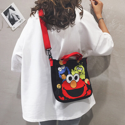 Ins Japanese Harajuku bag female 2019 new cartoon cute sesame street bag casual canvas shoulder Messenger bag
Ins Japanese Harajuku bag female 2019 new cartoon cute sesame street bag casual canvas shoulder Messenger bag