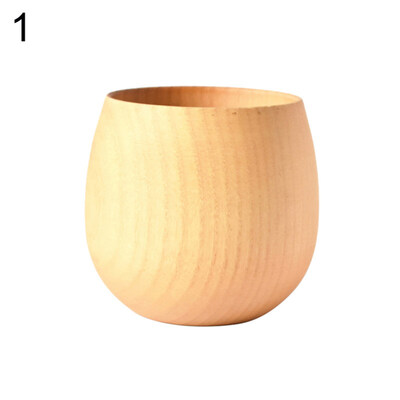 200-300ml Wooden Big Belly Beer Tea Coffee Milk Water Cup Kitchen Bar Drinkware