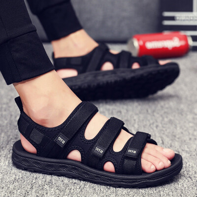 Black mens sandal new style summer Korean sports casual breathable beach shoes men&Vietnam drive
Black mens sandal new style summer Korean sports casual breathable beach shoes men&Vietnam drive