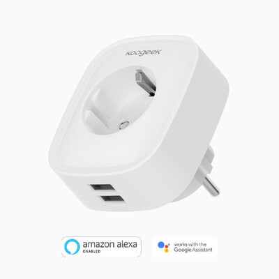 Koogeek Wireless Enabled Smart Plug with 1 AC Outlet 2 USB Ports Compatible with Alexa&Google Assistant Remote Control from An
Koogeek Wireless Enabled Smart Plug with 1 AC Outlet 2 USB Ports Compatible with Alexa&Google Assistant Remote Control from An
