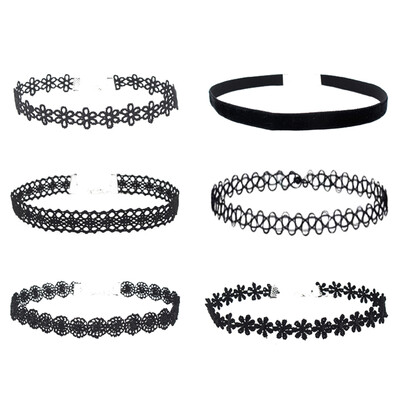 6 Pcs Women Casual Bilayer Flower Snowflake Hollow Lace Choker Necklace Jewelry
6 Pcs Women Casual Bilayer Flower Snowflake Hollow Lace Choker Necklace Jewelry