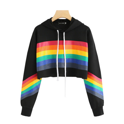 goldstrings Womens Casual Rainbow Striped Sleeve Drawstring Loose Pullover Hoodies Cropped Hoodies
goldstrings Womens Casual Rainbow Striped Sleeve Drawstring Loose Pullover Hoodies Cropped Hoodies