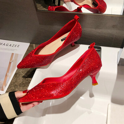 Summer-style Baitao small fresh red French fairy high-heeled shoes women with thin-heeled pointed net red sexy wedding shoes
Summer-style Baitao small fresh red French fairy high-heeled shoes women with thin-heeled pointed net red sexy wedding shoes